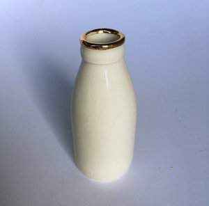 Gold Top Cream Bottle - Waiheke Ceramics Factory