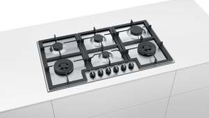 Cooktops: Bosch Series 6 90cm Stainless Gas Cooktop