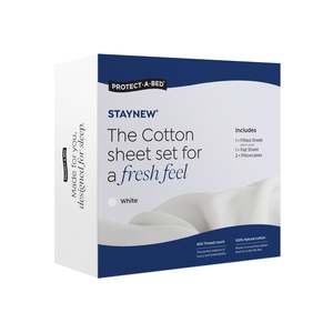 Protect-A-Bed Staynew® Cotton Sheet Set White