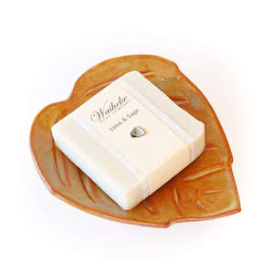 Products: Ceramic Leaf Soap Dish & Soap Gift Box (Autumn) - Waiheke Soap Company