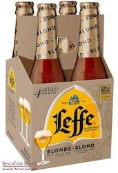 Beer Cider: Leffe Blonde 4 pack 330ml bottles