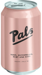 Pals 10 pack cans - vodka, watermelon, mint and soda