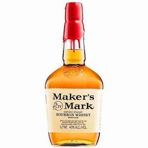 Whisky: Makers Mark bourbon whisky, 1L