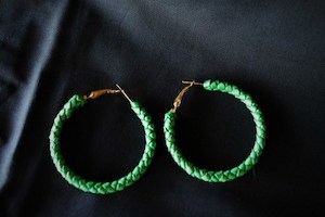 Harakeke Hoop Earrings – Waiorua Maori Weaving