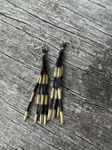 Products: Piupiu Earrings – Waiorua Maori Weaving