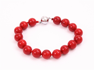 Products: Bracelet – Red Crushed Sea Shell Pearl PL0368