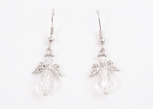 Products: Earrings Rhodium Crystal Angel MSE1174