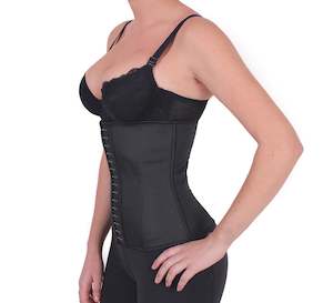 Waist Trainer: Latex Trainer - Black