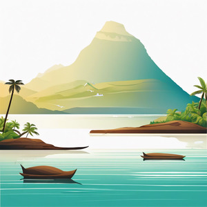 Pacific Island Tribal Art Print Waka Pacific