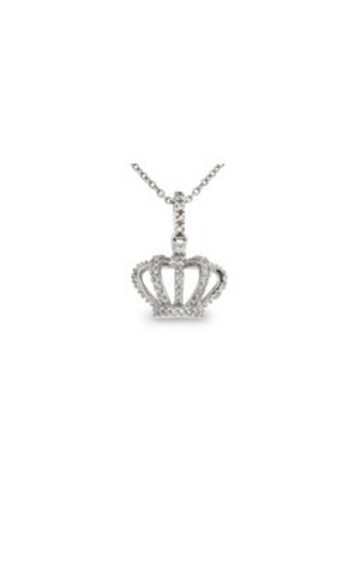 Products: 9ct white gold diamond set crown pendant from Walker and Hall Jeweller - Walker & Hall