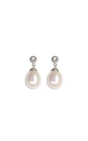 Products: 9ct white gold and diamond pearl drop earrings from Walker and Hall Jeweller - Walker & Hall