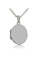 Products: Sterling silver small oval locket from Walker and Hall Jeweller - Walker & Hall