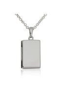 Products: Sterling silver small rectangular locket from Walker and Hall Jeweller - Walker & Hall