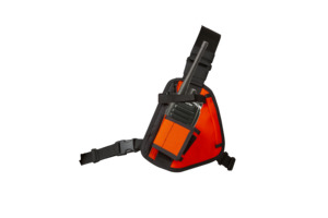 Products: Orange Shoulder Harness made in the USA - Walkie Talkie