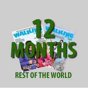 1 year PRINT Subscription (12 Issues) Rest of the World Walking New Zealand Magazine