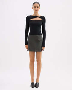 Fosca Mini Skirt - Charcoal