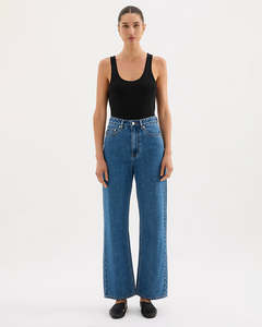 Organic Relaxed Leg Jean - Royal Blue