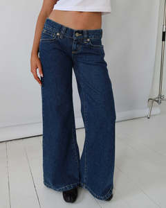 Womens Jeans: 00 Wide Tara Denim Jeans - Tara