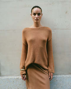 Bell Long Sleeve Knit - Toffee