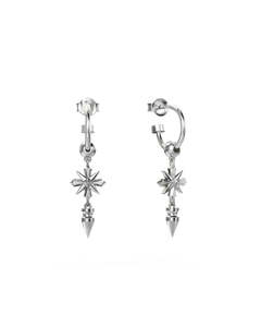 Womens Jewellery: Midnight Cross Anchor Earrings