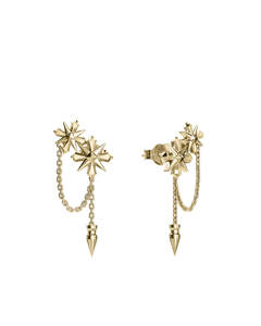 Womens Jewellery: Midnight Cross Drop Earrings