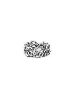 Womens Jewellery: Sentimental Script Ring - Silver