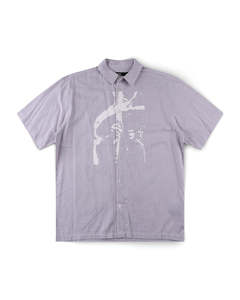 Vivian Boxy Stripe Short Sleeve Shirt - Grey