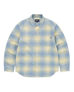 Mens Shirts: Flannel Check Shirt - Yellow