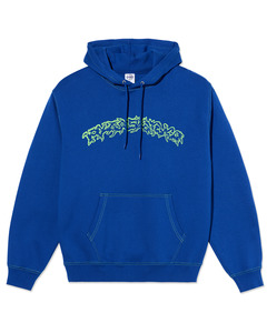 Mens Hoodies Sweats Knitwear: Contrast Dave Hoodie Crude Logo - Egyptian Blue