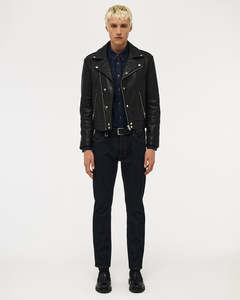 Mens Jeans: Lou Slim Straight Crudo - Indigo