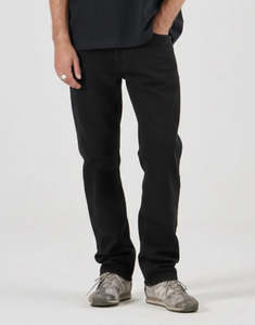 Bronco Slim Straight Denim Jeans - Black