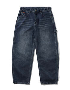 Mens Jeans: Carpenter Denim Jeans - Slub Dark Indigo