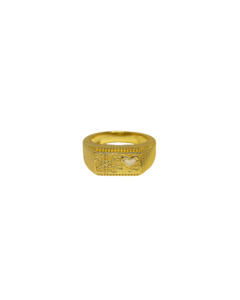Mountain And Moon: Nika Ring - Gold Pearl