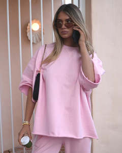 Luna Lane: The Mason Tee - Pink
