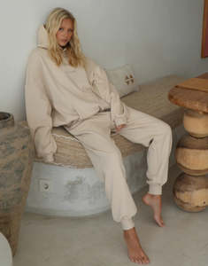 The Club Track Pants - Cream