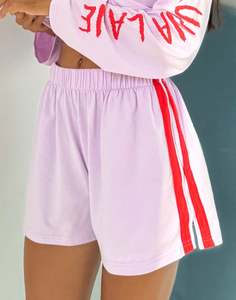 Luna Lane: Hearts On Fire Shorts - Pink