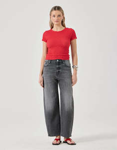 Gigi Barrel Jeans - Black Mountain