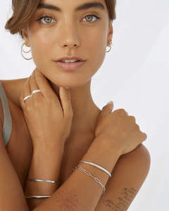 Arms Of Eve: Sylvia Silver Snake Chain Bracelet - Silver