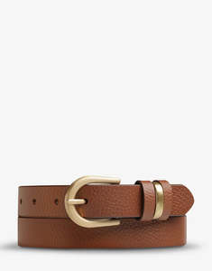 Over and Over Belt - Tan/Gold