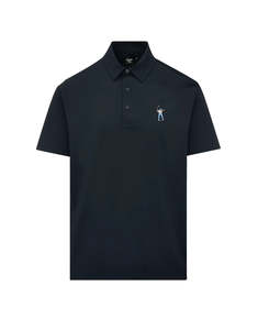 Snap Placket Polo - Black