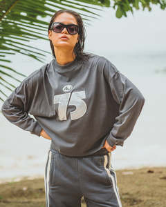 Daytona Long Sleeve Top - Washed Black