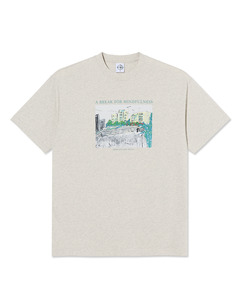 Polar Skate Co: Tee Mindfulness - Ivory Grey Melange