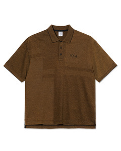 Polar Skate Co: Surf Polo Shirt Pique - Black/Caramel