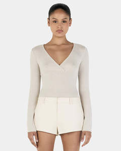 Ownley: Lyra Long Sleeve Top - Cream