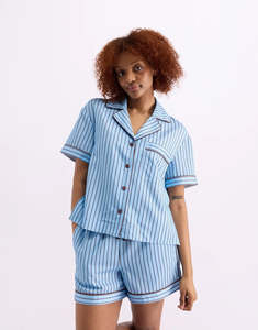 Short Sleeve Sleep Shirt - Iced Chocolate