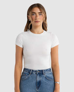 Evie Fitted Tee - White