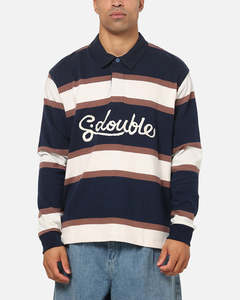 New: Chain Stitch Long Sleeve Rugby - Navy