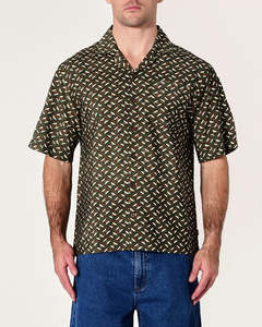 New: Kingpin Bowler Short Sleeve Shirt - Pine