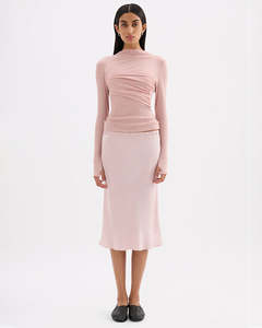 Aster Long Sleeve Mesh Top - Blush