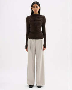 Womens Tops: Marti Mesh Top - Espresso